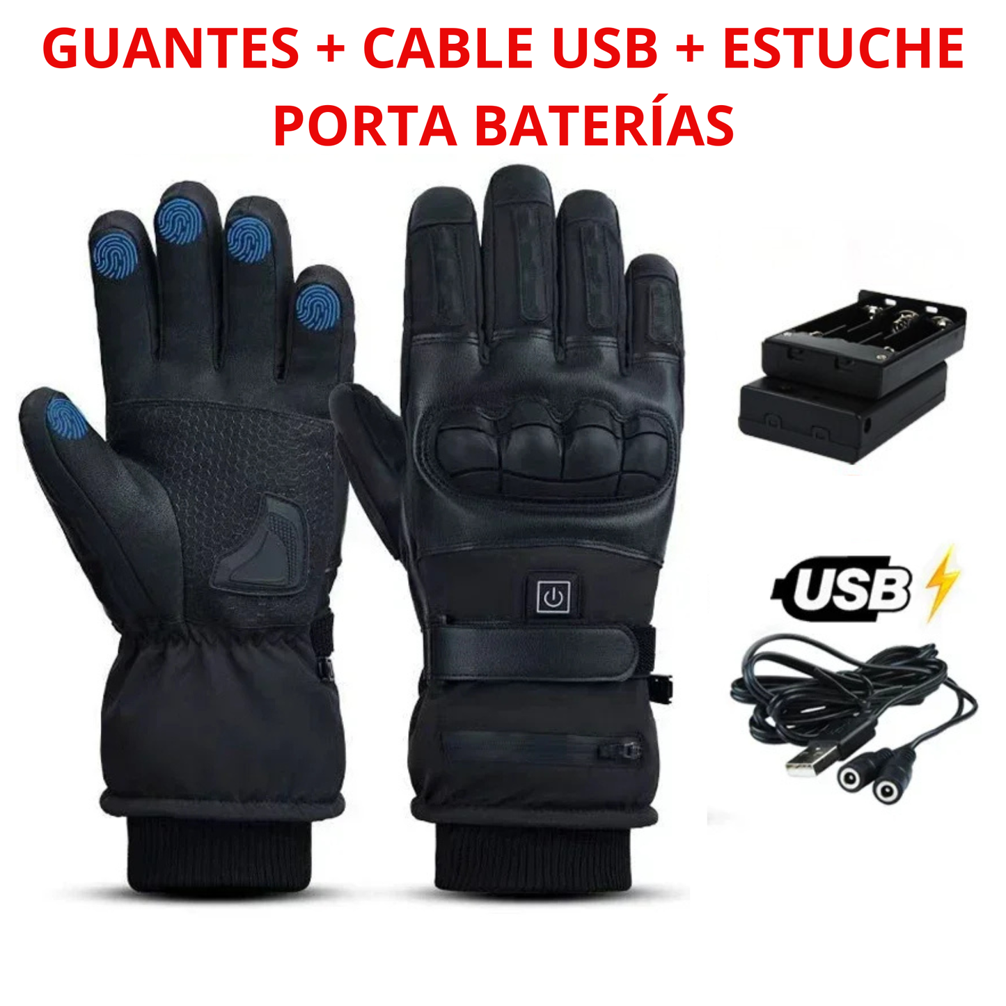 Guantes calefactables para moto