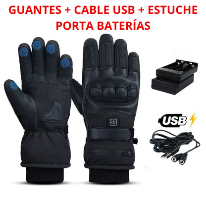 Guantes calefactables para moto